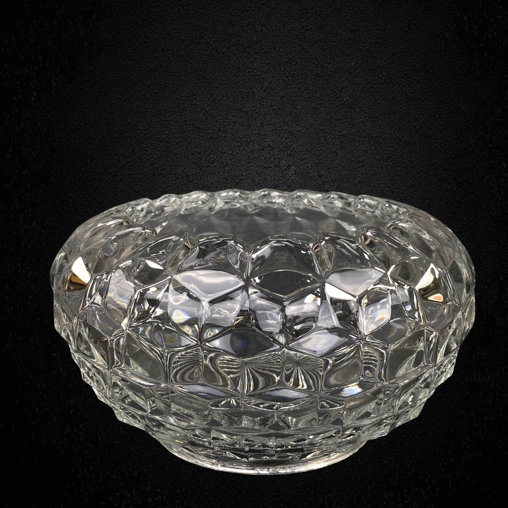 Fostoria American Cupped Bowl 8 Inch Clear Glass Vintage 1915-1986